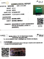 4.01/CT Natural Panna Stone with Govt. Lab Certificate-6771